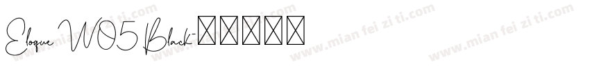 Eloque W05 Black字体转换